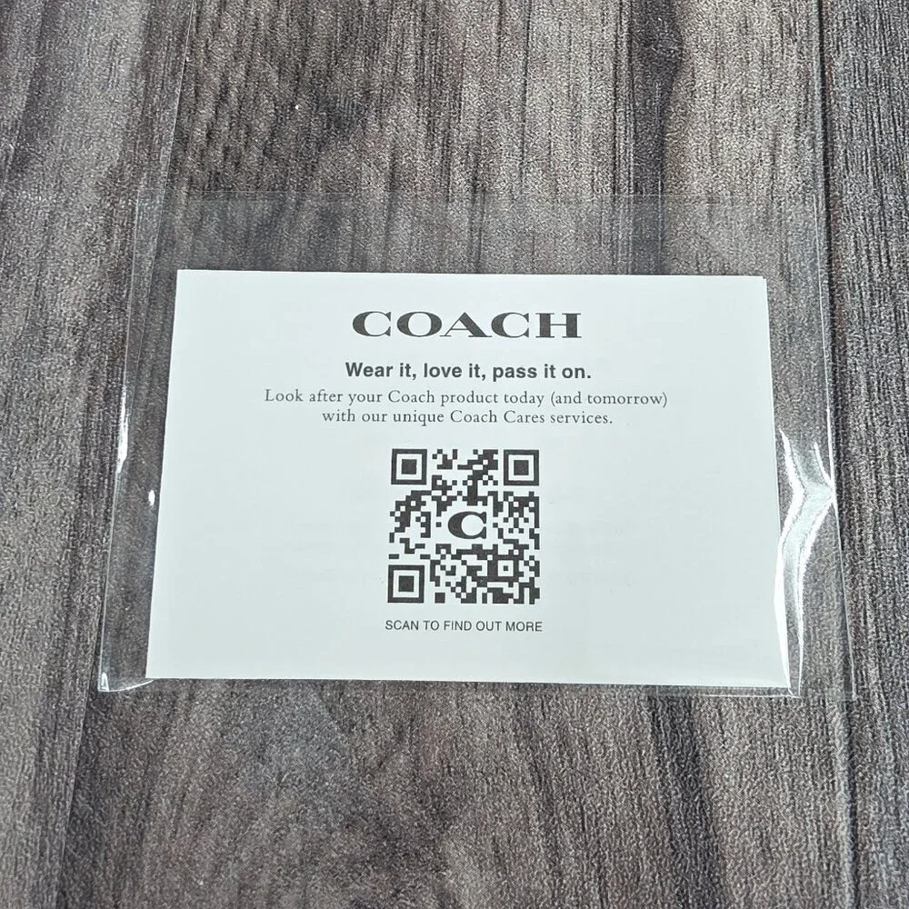 COACH Signature C Charm Bracelet 14K Gold Plated Hangtag Cubic Zirconia Gift New
